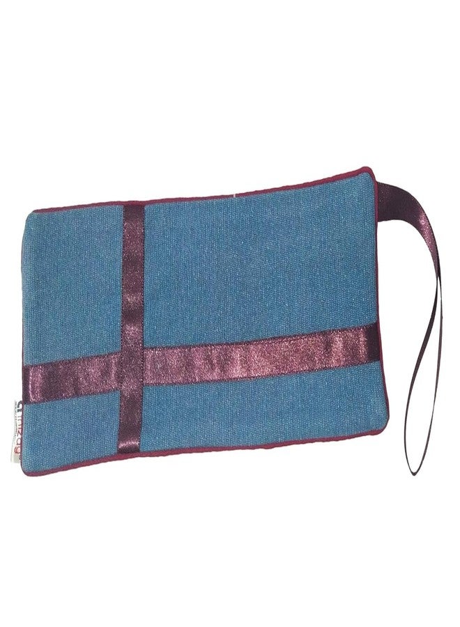 athizay handbags wooden handles Potli Bags with Handcrafted Bow Detail hand carry artistic wristlets bags for women (Blue, Red, Black, White) - Image 3